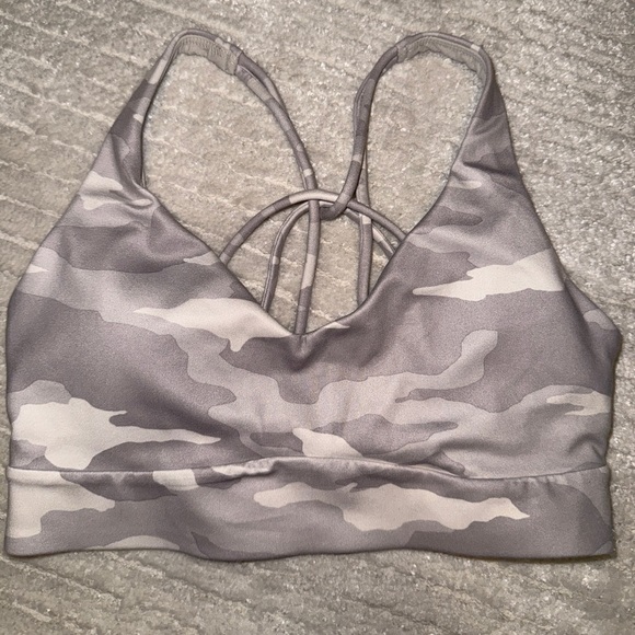 Light gray Athleta camo bra - Picture 1 of 4